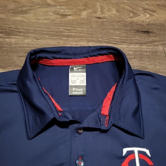 Nike Dri Fit MLB Minnesota Twins Baseball Short Sleeved Polo Mens Size Large - Picture 5 of 10